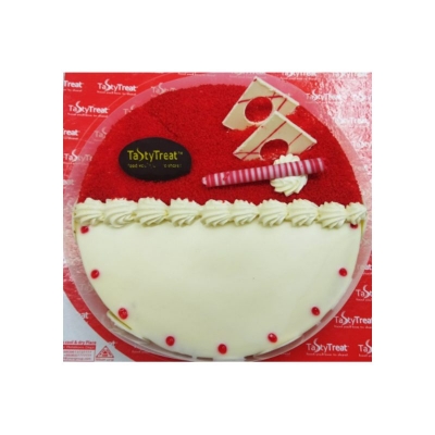 Picture of Vanilla & Red Velvet divided cake 500gm