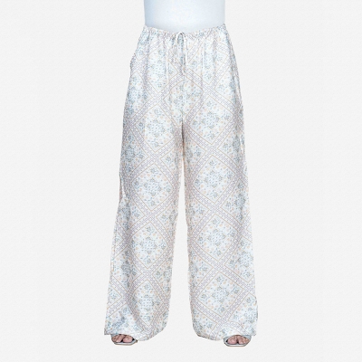 Picture of TORR White Aop Womens Palazzo