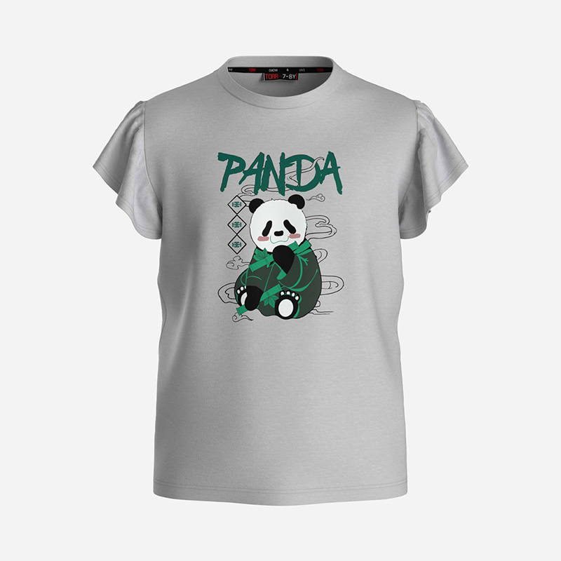 Picture of TORR Grey Lt.Â Solid Girl's T-shirt