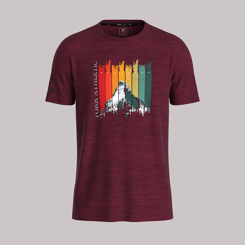 Picture of TORR DK. Red Milange Men's  T-shirt