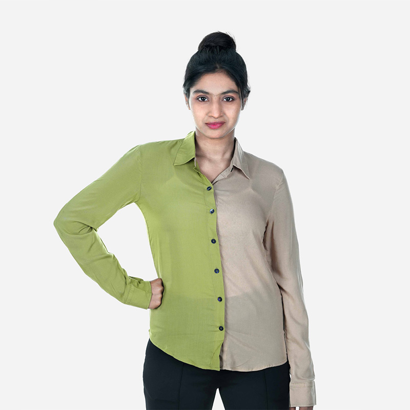 Picture of TORR Beige/Green Women's Shirt