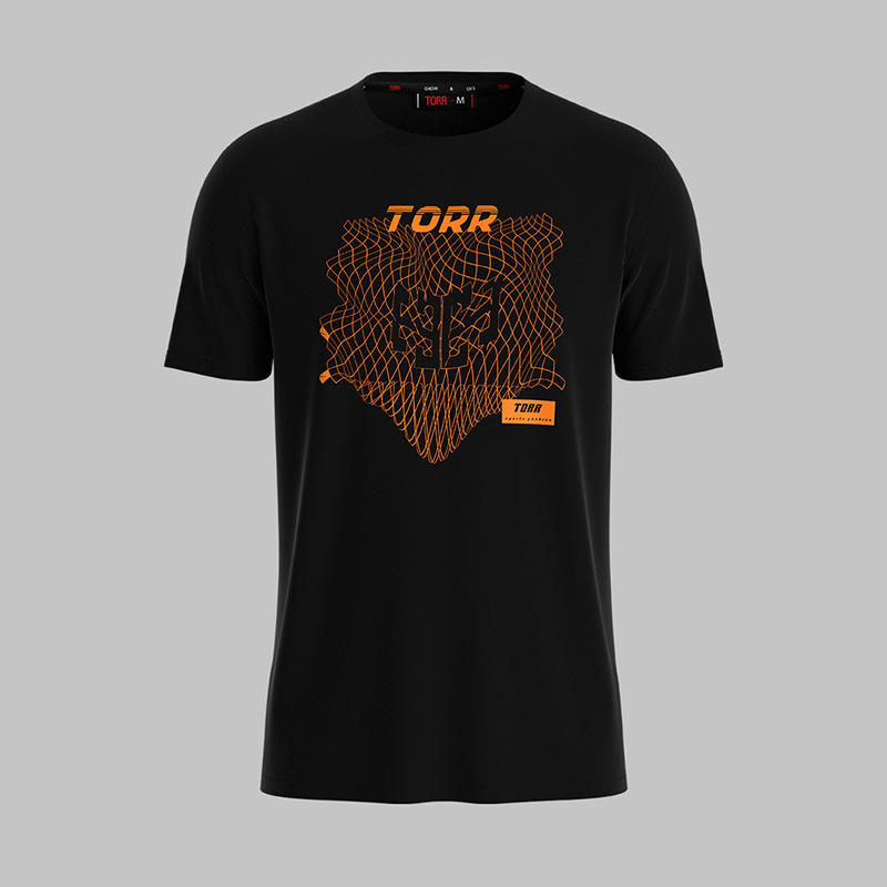 Picture of TORR Black Men's Activewear T-shirt