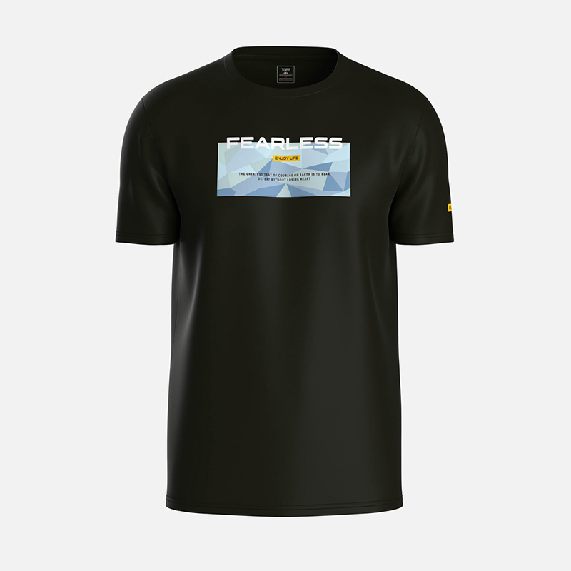 Picture of TORR Black Men's Activewear T-shirt