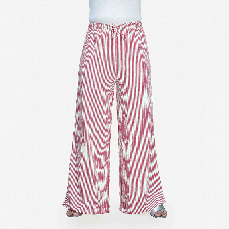 Picture of TORR Red Stripe Womens Palazzo