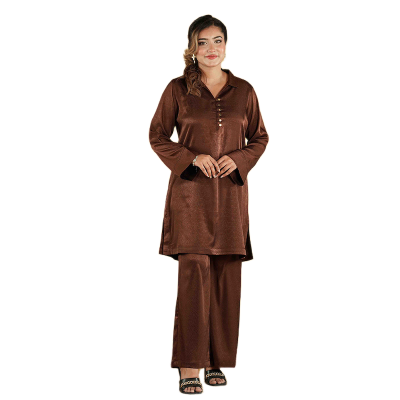 Picture of TORR Dark Coffee Women's Co-Ord Set