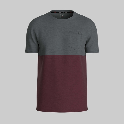 Picture of TORR Dark Grey Wine Men's  T-shirt