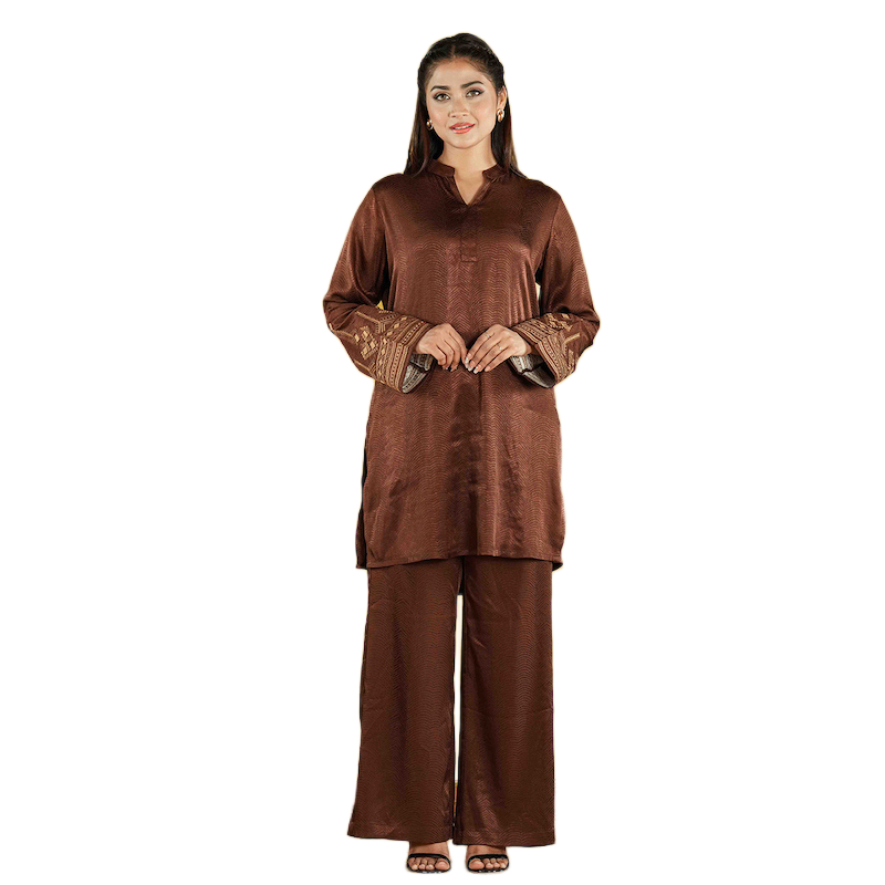 Picture of TORR Dark Coffee Women's Co-Ord Set