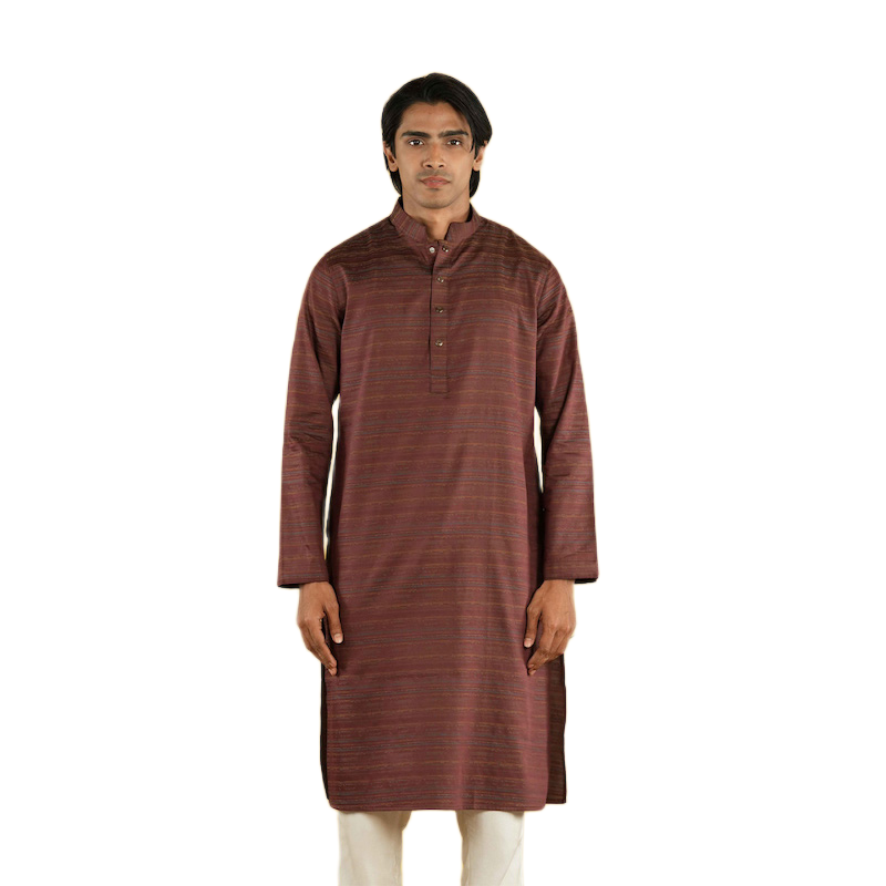 Picture of TORR Maroon Stripe Men's Panjabi