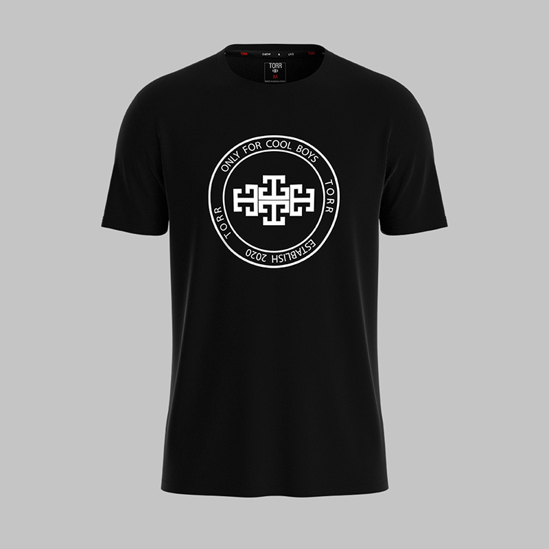 Picture of TORR Black Men's Activewear T-shirt