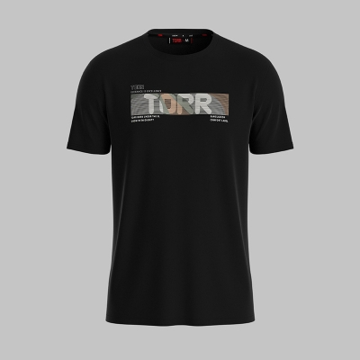 Picture of TORR Black Men's Activewear T-shirt