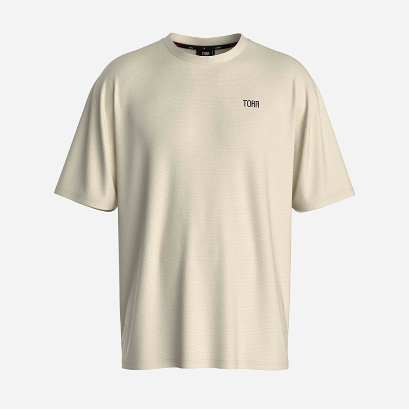 Picture of TORR Ivory Drop Shoulder T-shirt