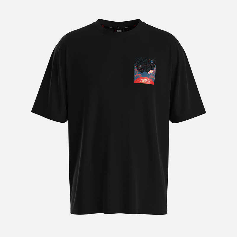 Picture of TORR Black Drop Shoulder T-shirt