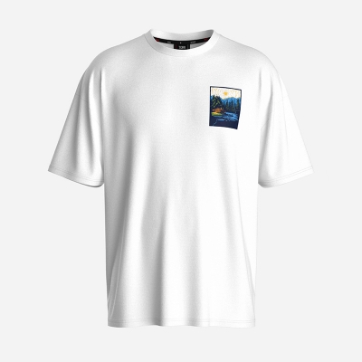 Picture of TORR White Drop Shoulder T-shirt
