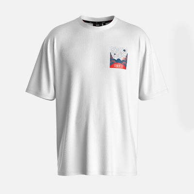 Picture of TORR White Drop Shoulder T-shirt