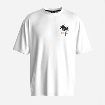 Picture of TORR White Drop Shoulder T-shirt
