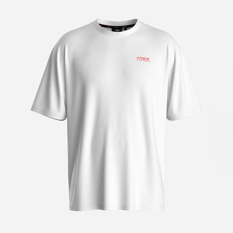 Picture of TORR White Drop Shoulder T-shirt