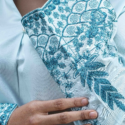 Picture of TORR Sky Blue Women's Co-Ord Set