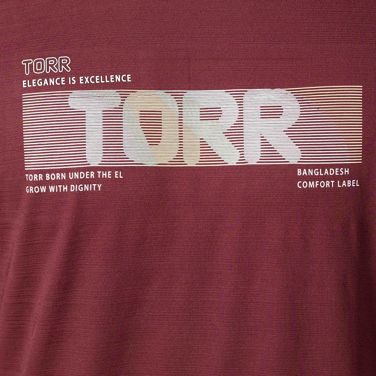 Picture of TORR Maroon Men's Activewear T-shirt