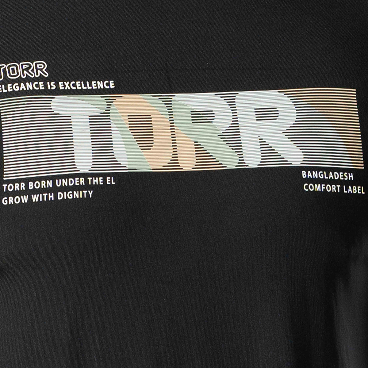 Picture of TORR Black Men's Activewear T-shirt