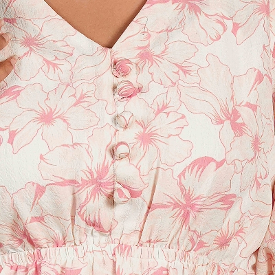 Picture of TORR White Pink AOP Women's Top