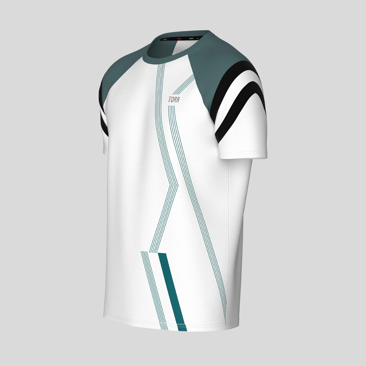 Picture of TORR White pacific black Men's  T-shirt