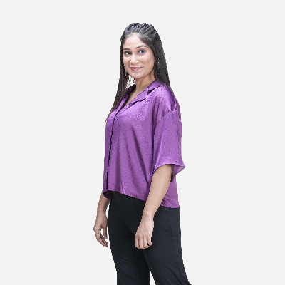 Picture of TORR Purple Women's Crop Top