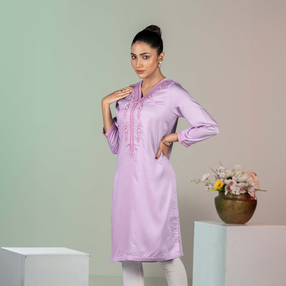 Picture of TORR Lavender Ethnic Wear (01 Piece Kurti)