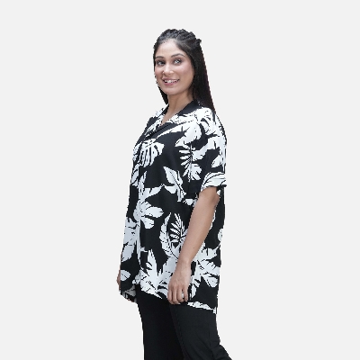 Picture of TORR White/Black Aop Women's Shirt