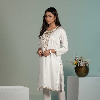 Picture of TORR Off White Ethnic Wear (01 Piece Kurti)