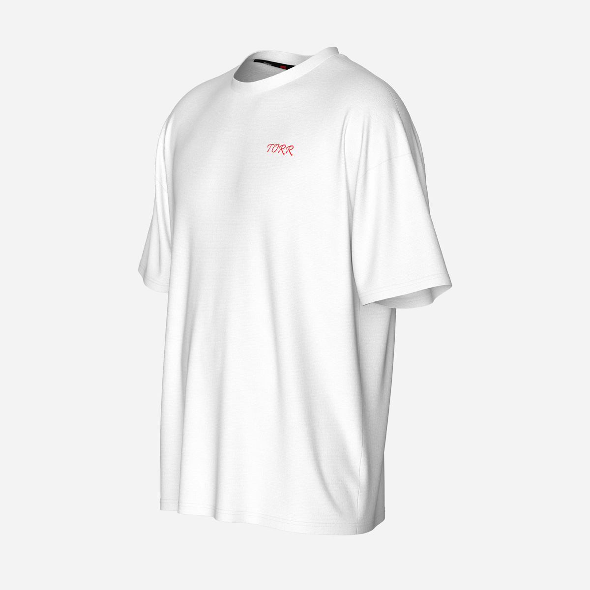 Picture of TORR White Drop Shoulder T-shirt
