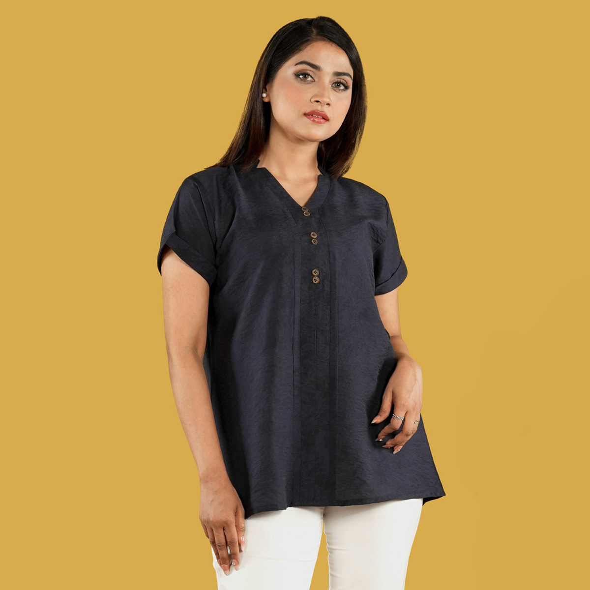 Picture of TORR Navy Blue Women's Crop Top