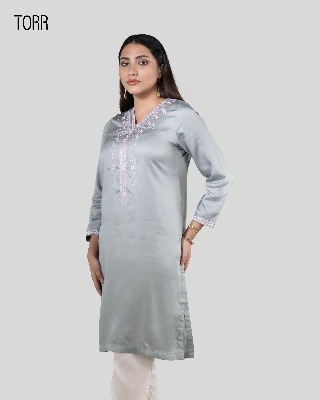 Picture of TORR  Silver Ethnic Wear (01 Piece Kurti)