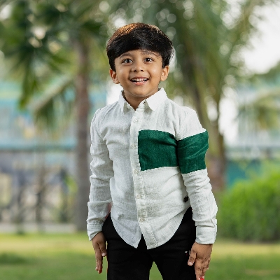Picture of TORR White/Green Boys Shirt
