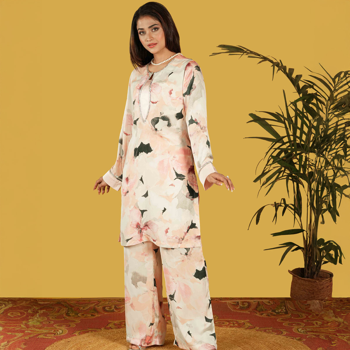 Picture of TORR Peach Women's Co-Ord Set