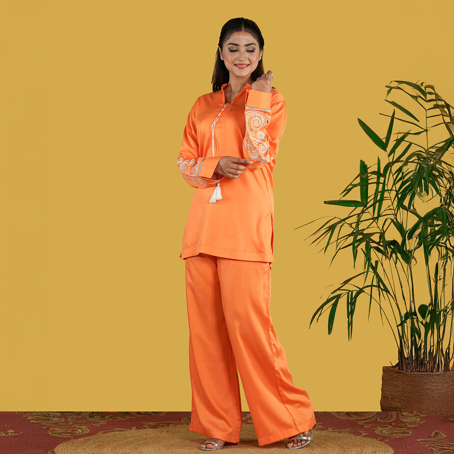 Picture of TORR Tangerine Women's Co-Ord Set