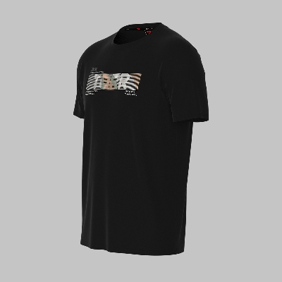 Picture of TORR Black Men's Activewear T-shirt