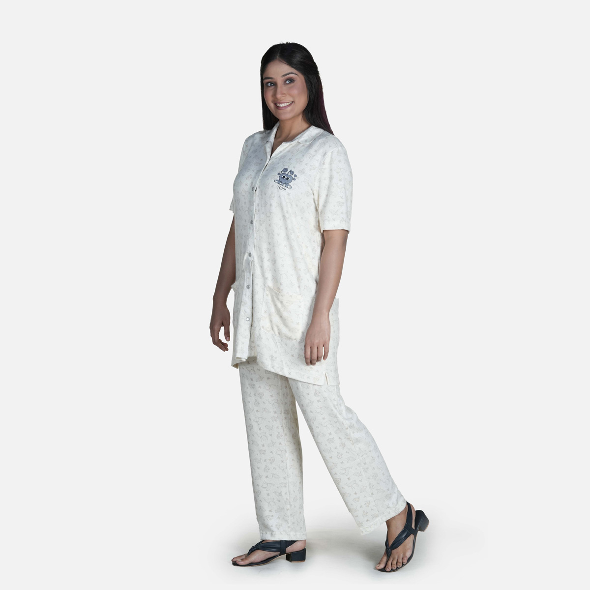 Picture of TORR Ecru Aop Women's Sleepwear