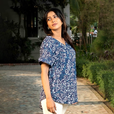 Picture of TORR Blue AOP Women's Top