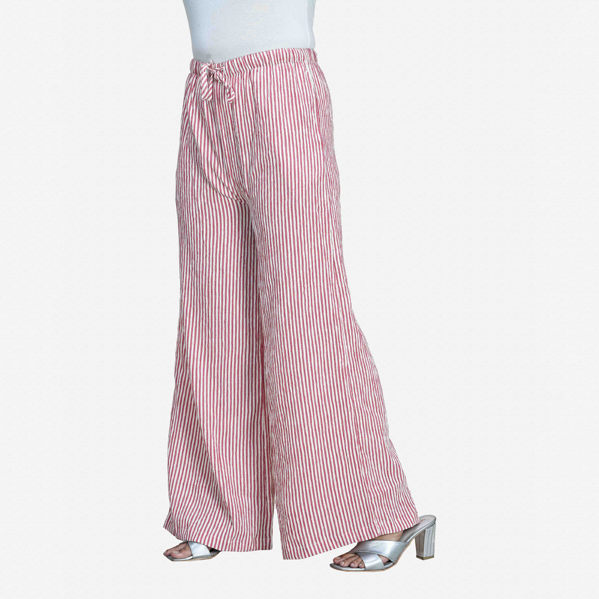 Picture of TORR Red Stripe Womens Palazzo