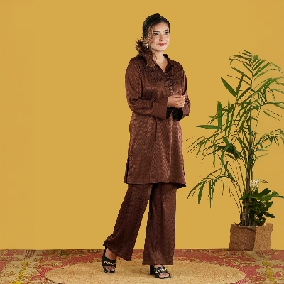 Picture of TORR Dark Coffee Women's Co-Ord Set