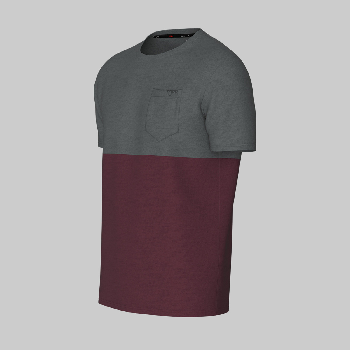 Picture of TORR Dark Grey Wine Men's  T-shirt