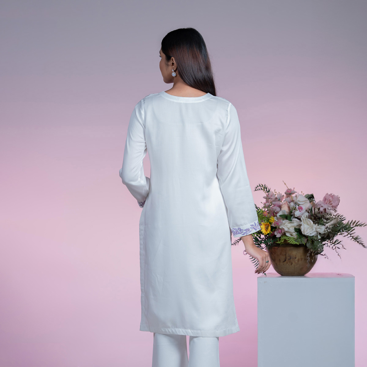 Picture of TORR Off White Ethnic Wear (01 Piece Kurti)