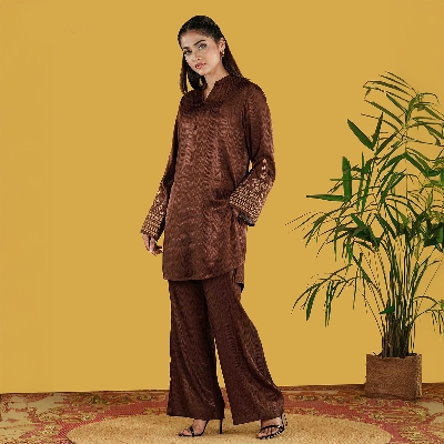 Picture of TORR Dark Coffee Women's Co-Ord Set