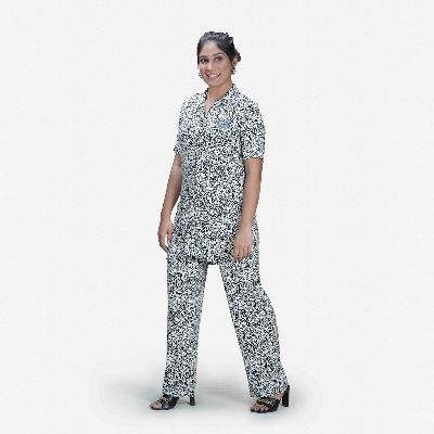 Picture of TORR Black-2 AOP Women's Sleepwear