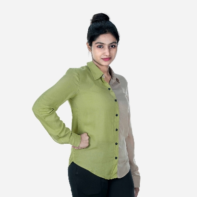 Picture of TORR Beige/Green Women's Shirt