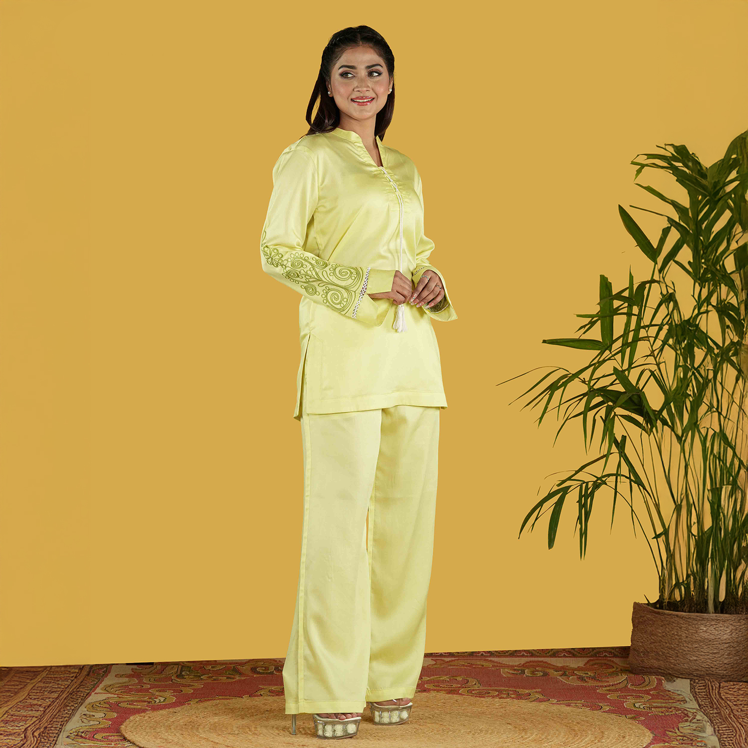 Picture of TORR P.L Yellow Women's Co-Ord Set