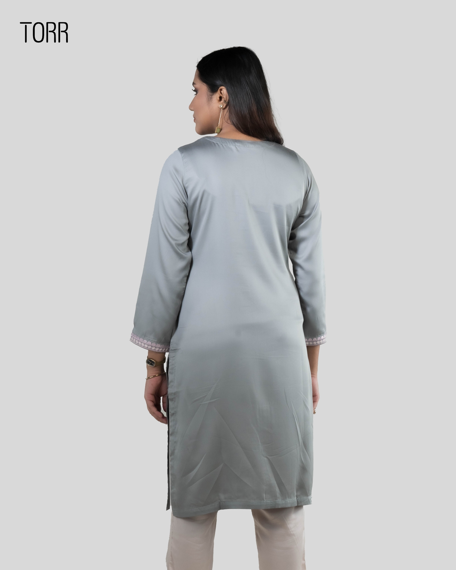 Picture of TORR  Silver Ethnic Wear (01 Piece Kurti)