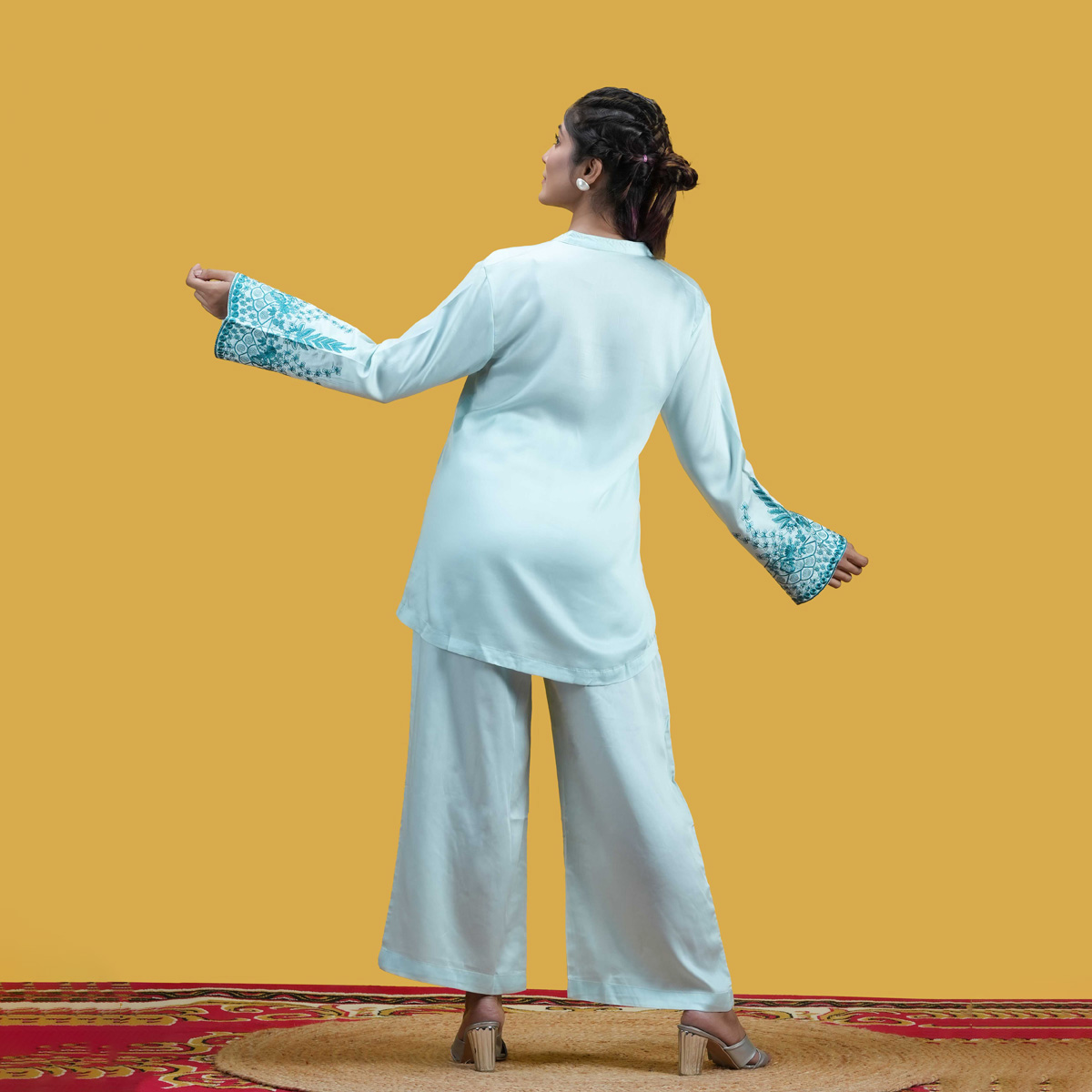 Picture of TORR Sky Blue Women's Co-Ord Set