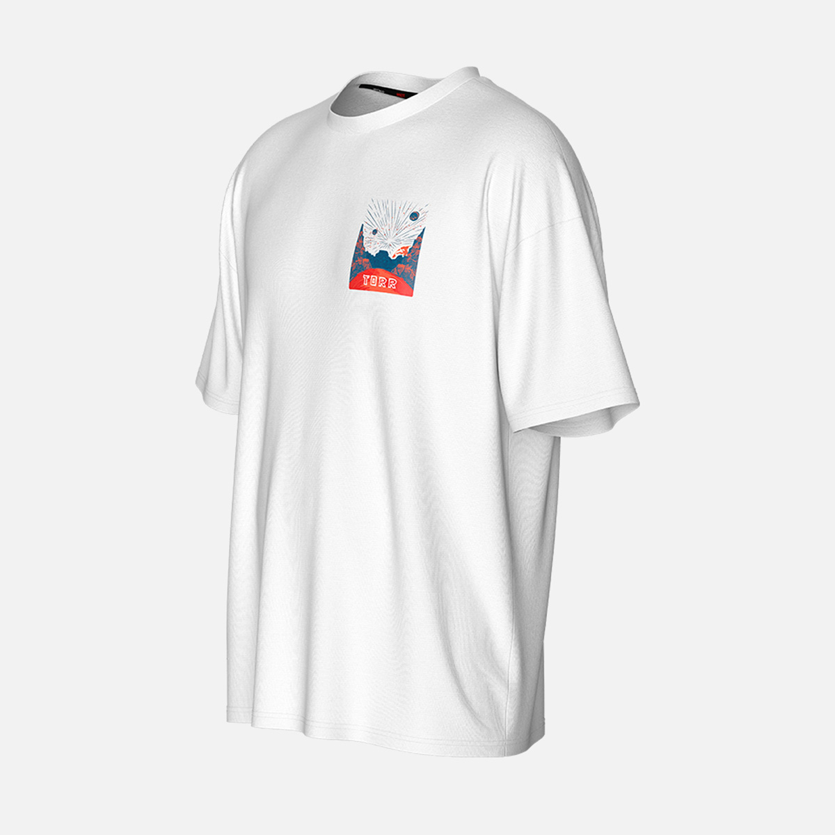 Picture of TORR White Drop Shoulder T-shirt