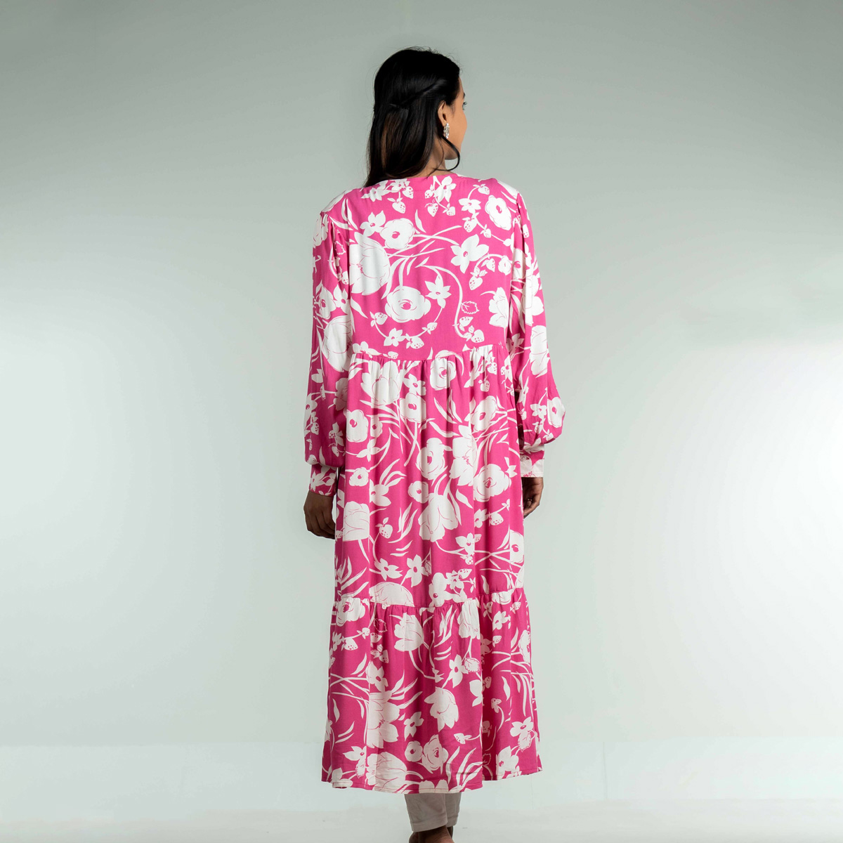 Picture of TORR Pink AOP Women's Long Top